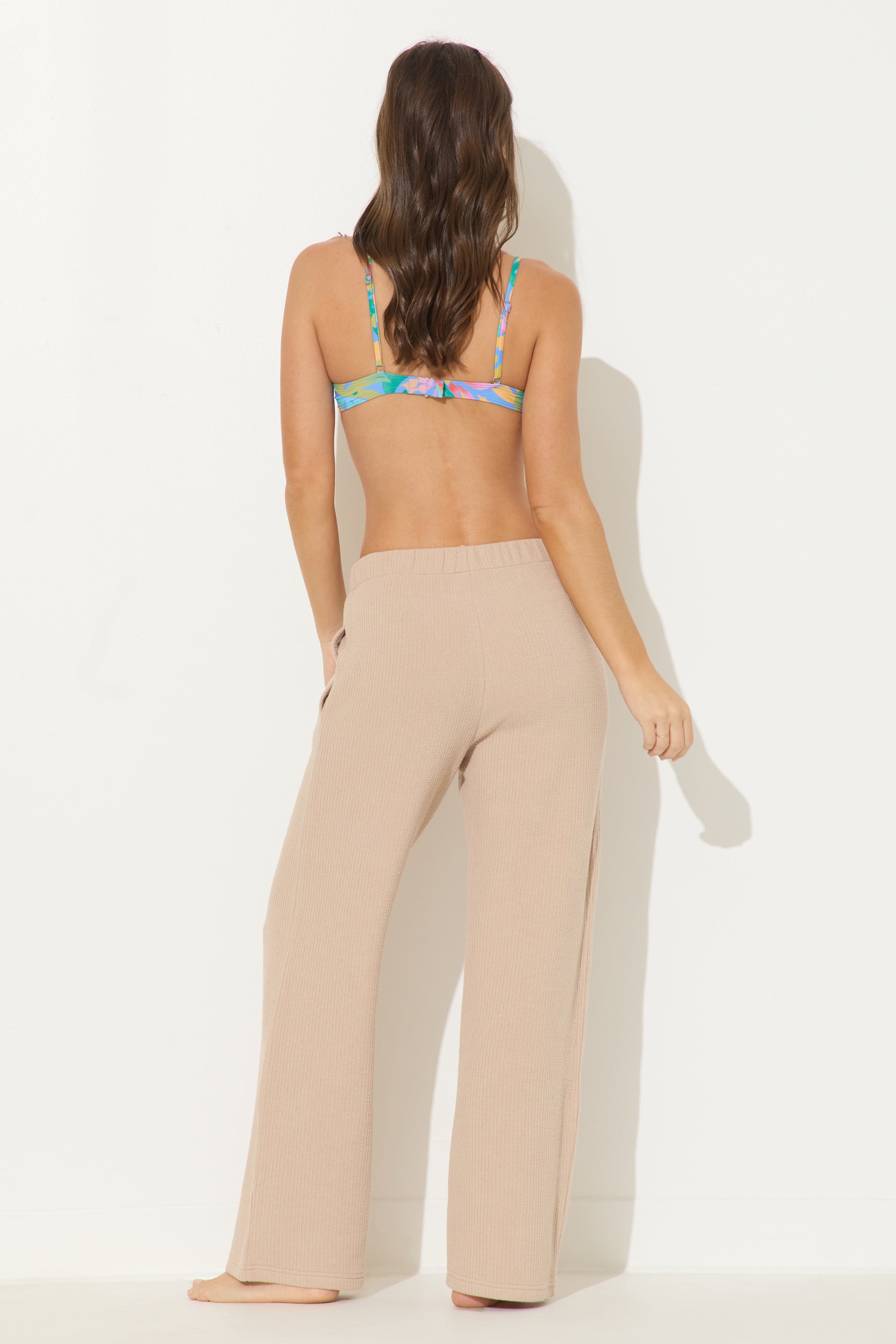 Warm Sand Texture Rib Cord Pants
