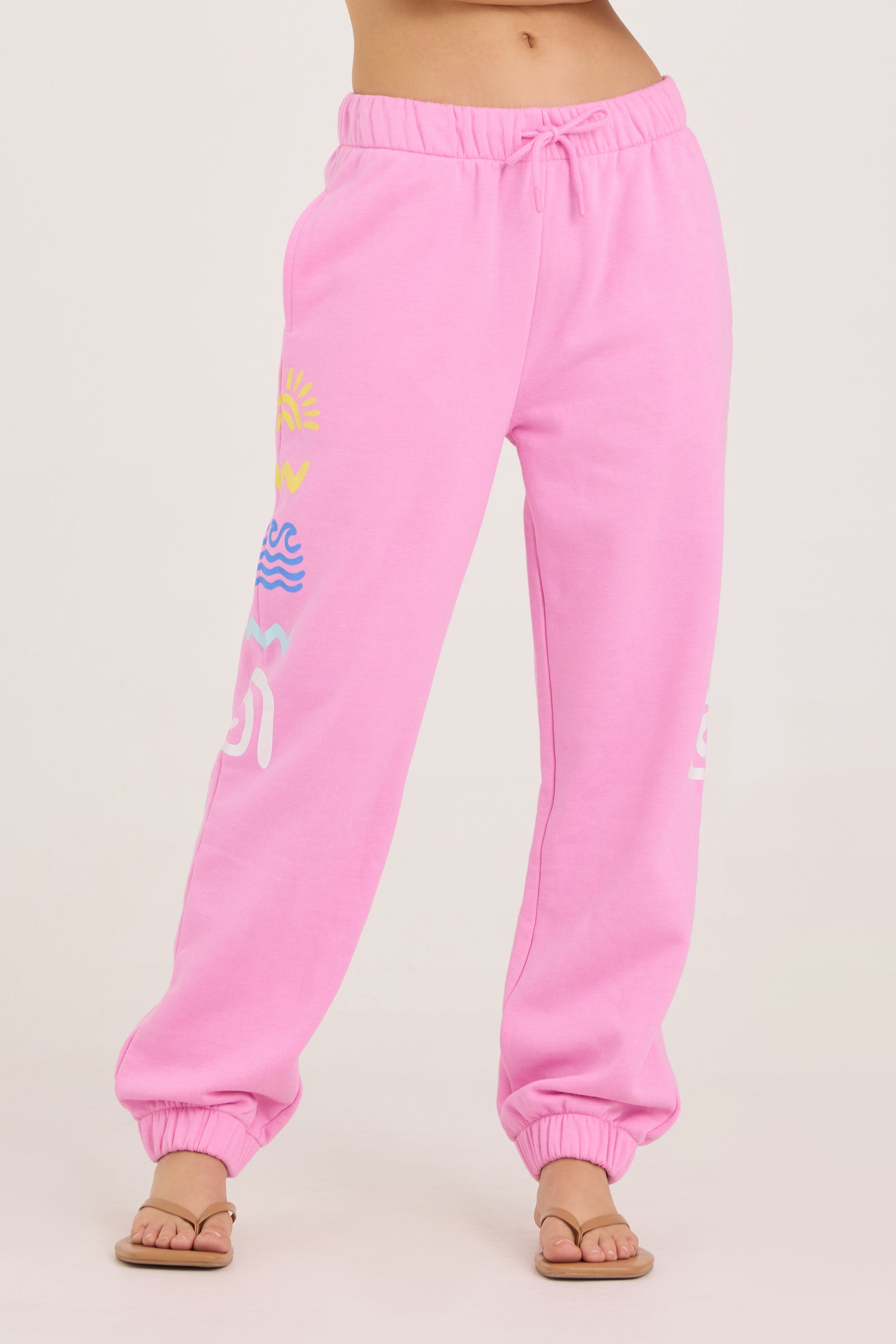 Icon Graphic Surf Wash Jogger - Sunset Pink