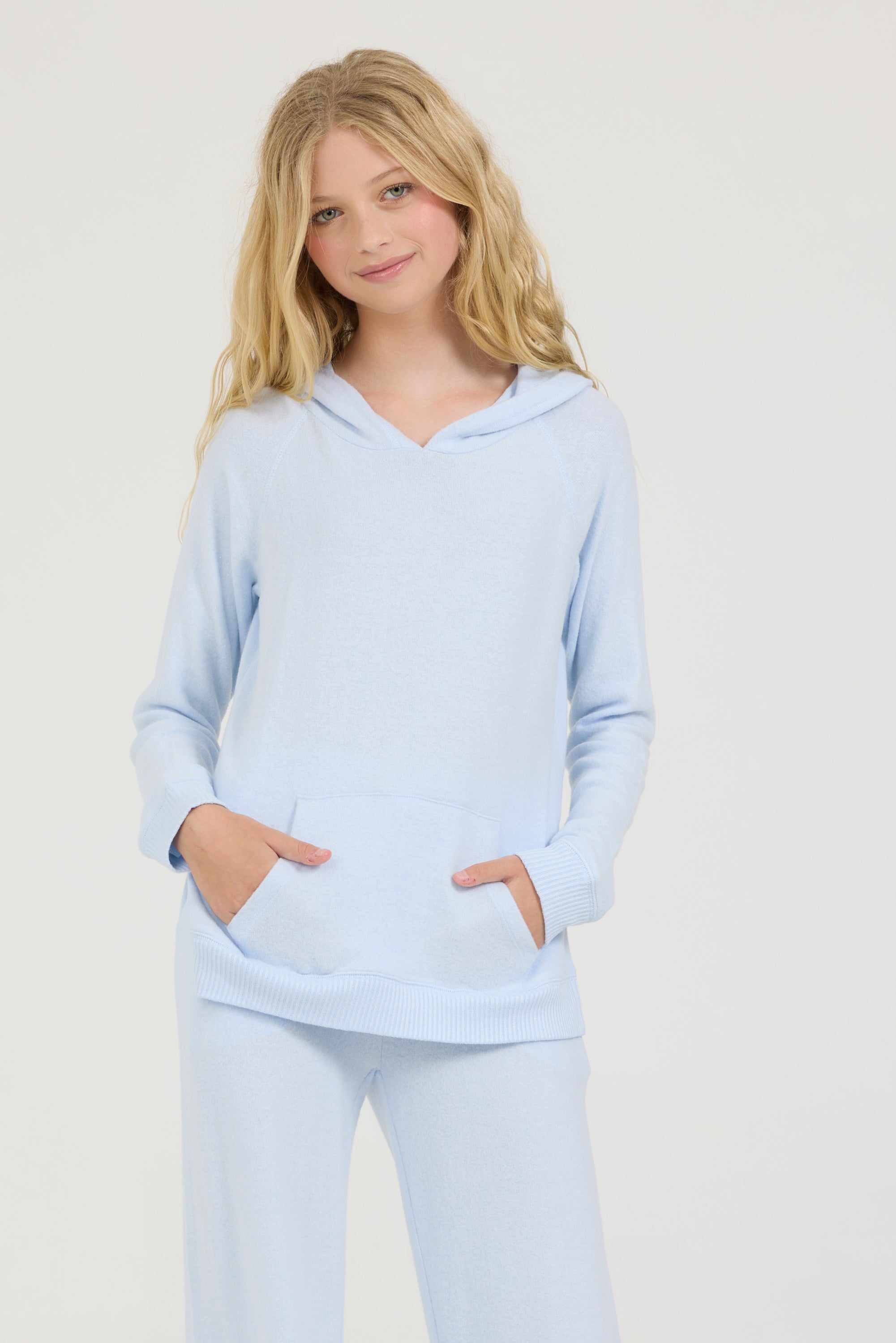 Kids Solid Hacci Hoodie