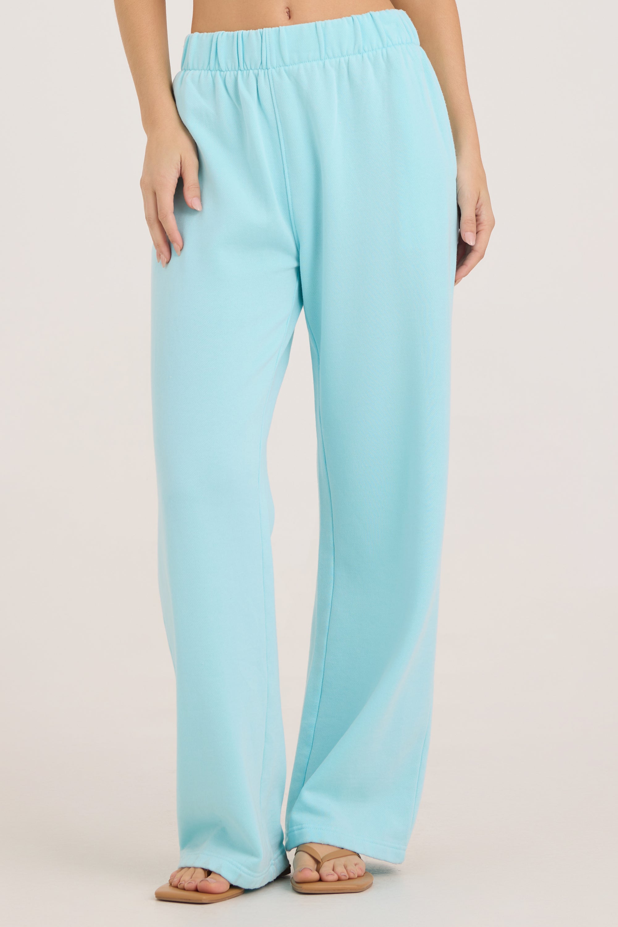 Beach Burnout Wide Leg Pant - Neon Blue