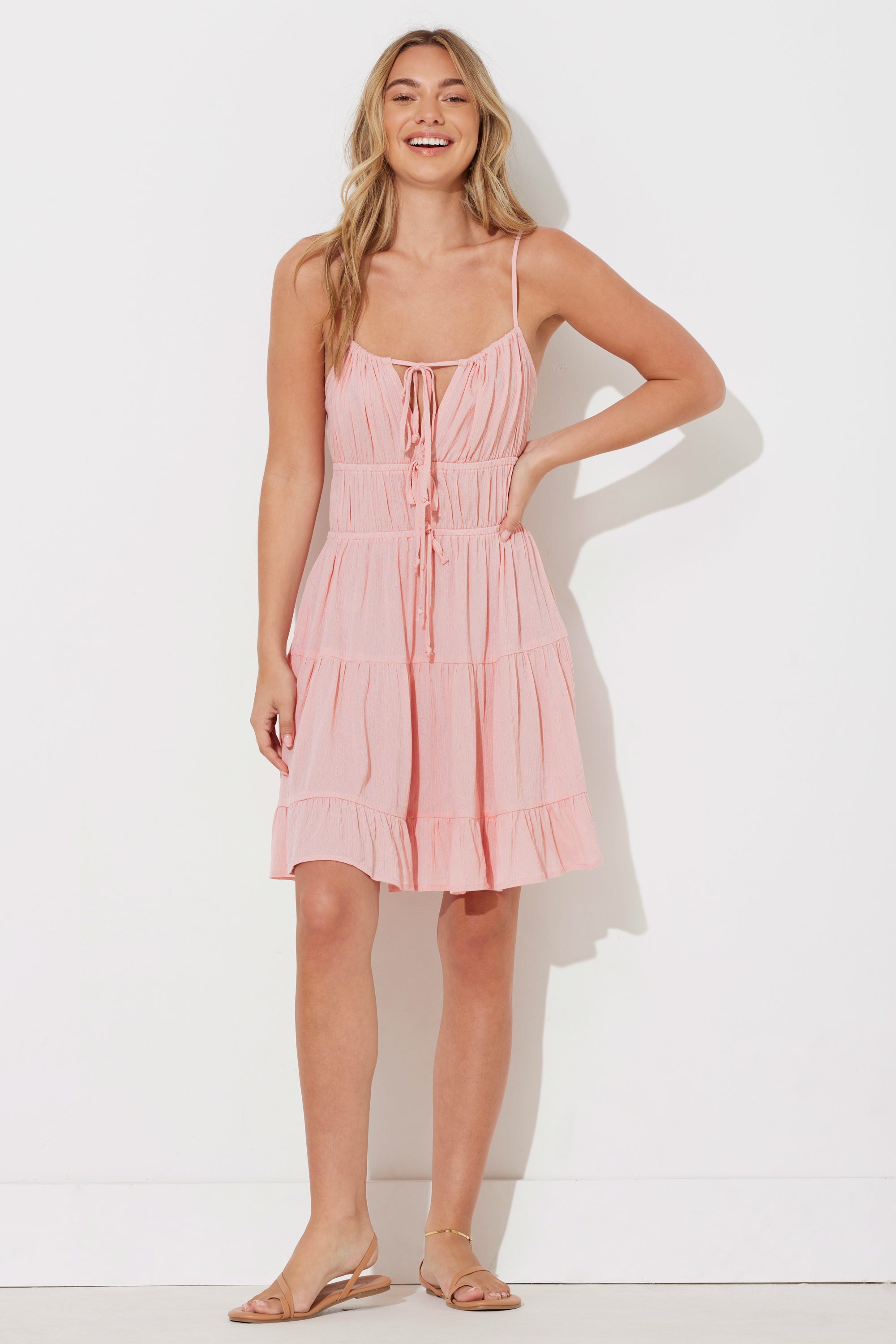 open lace back dress Sugar Thrillz Tulle Off The Shoulder Mini Dress With Bows