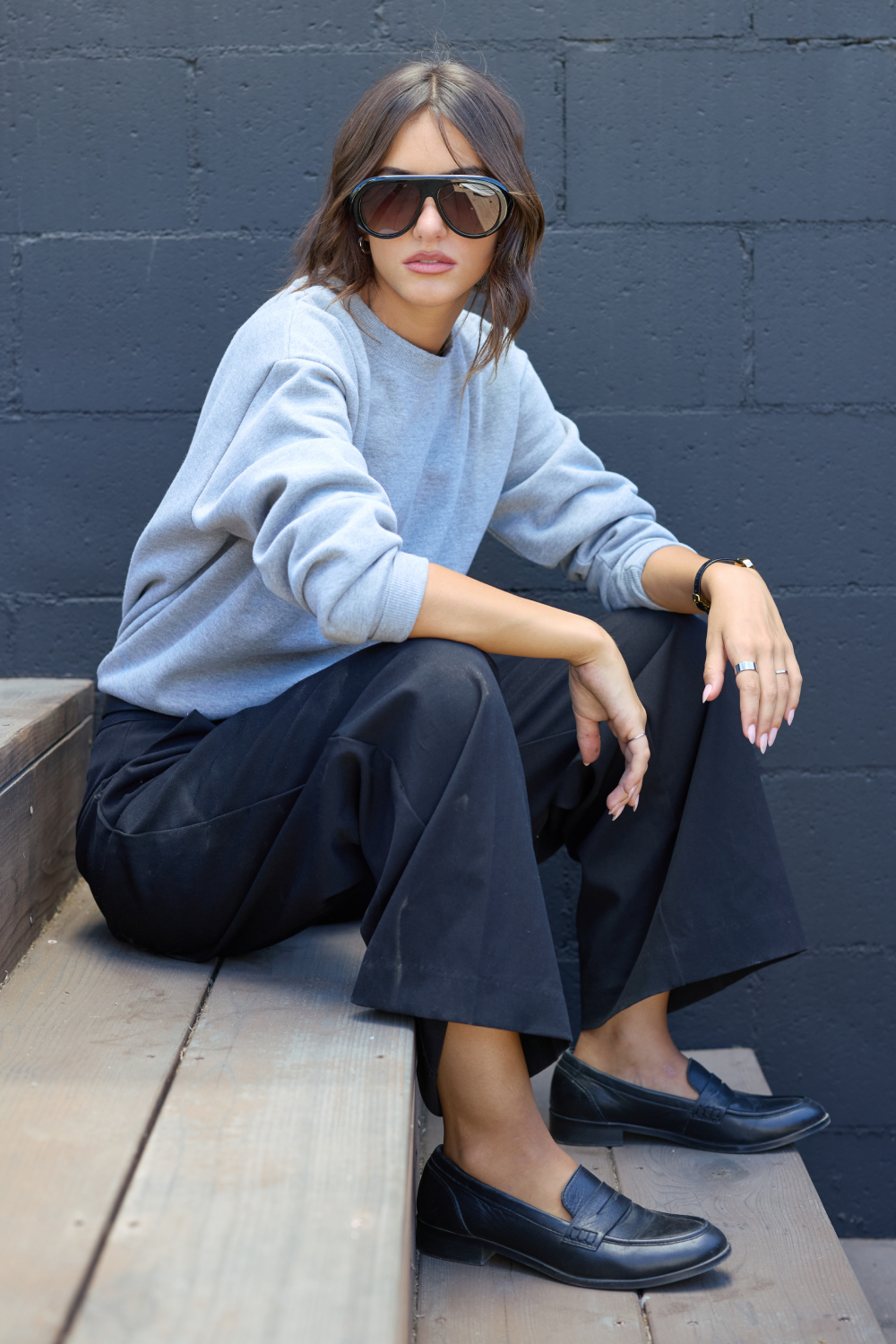 Athletic Grey Surf Wash Crewneck
