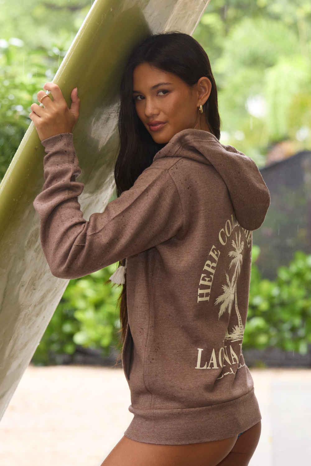 Heather Brown Heather Zip Hoodie