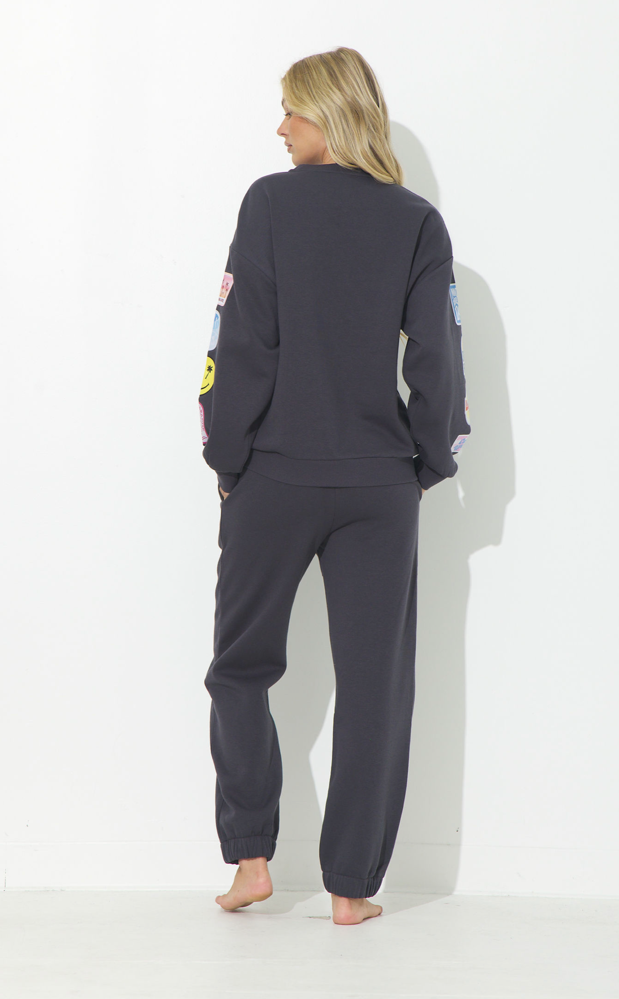 Black  Surf Wash Crewneck