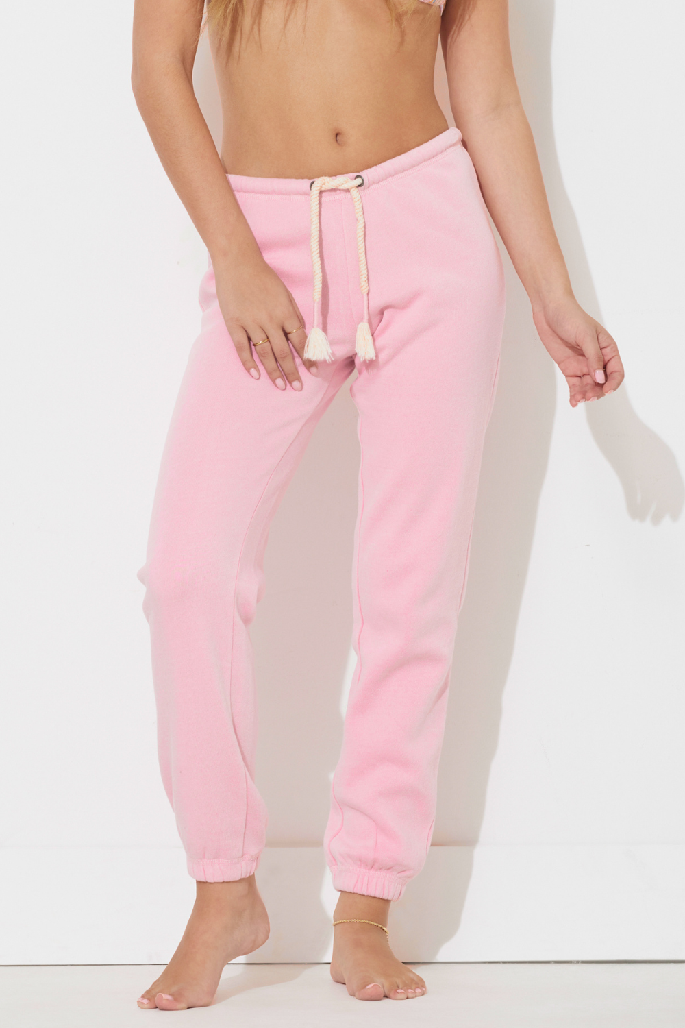 SUNDRY *NwT* Ruched store Boyfriend Jogger Sweatpants in Pink Raspberry