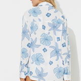 Hibiscus Floral Printed Rayon Button Up