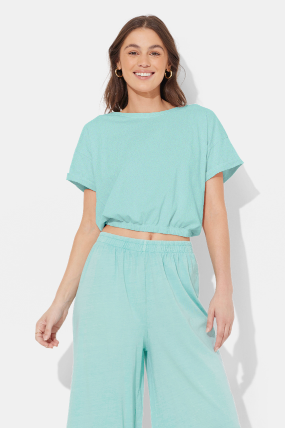 Waterfall Sage Washed Garment Dye Top