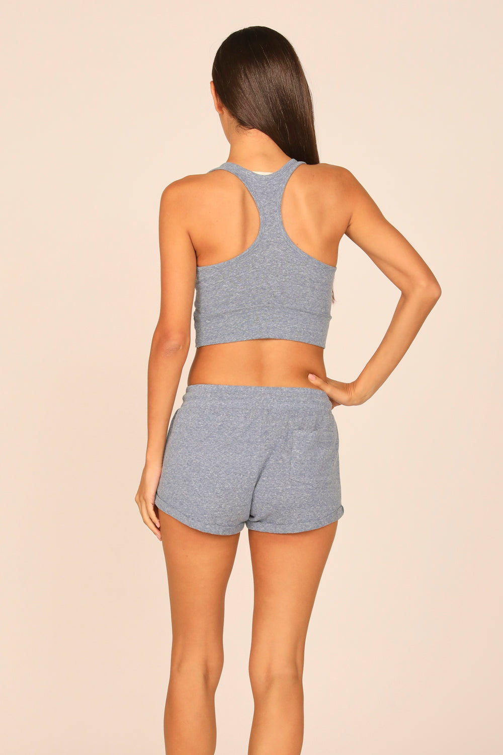 Island Blue Heathered Slub Racerback Top