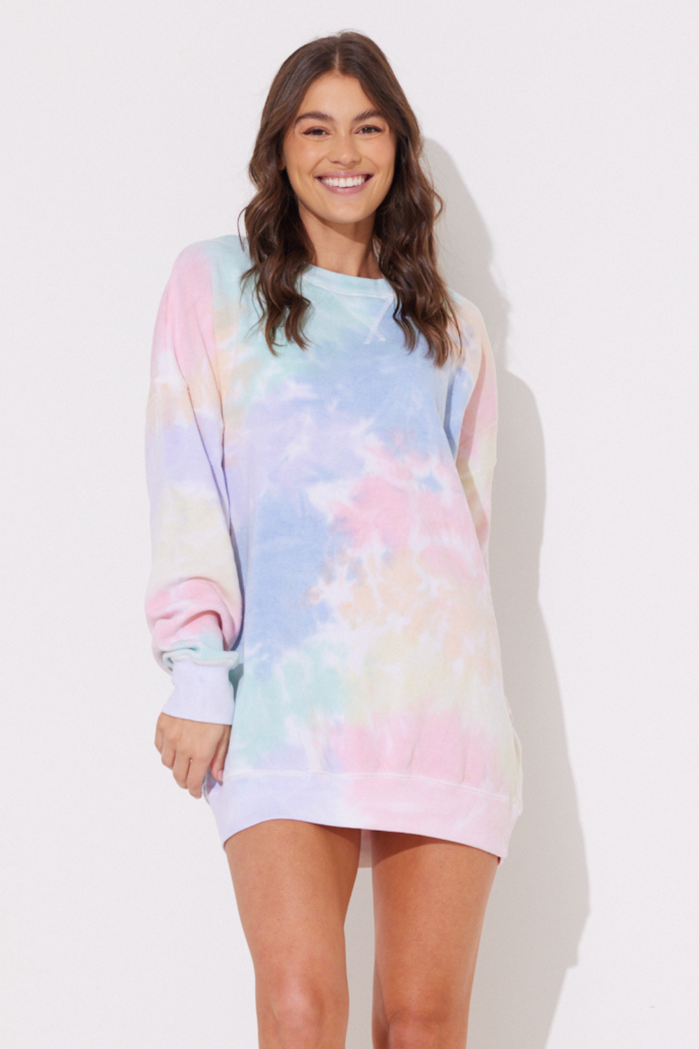 Tie dye outlet sweatshirt dress