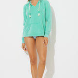 Surf Green New Burnout Pullover Hoodie