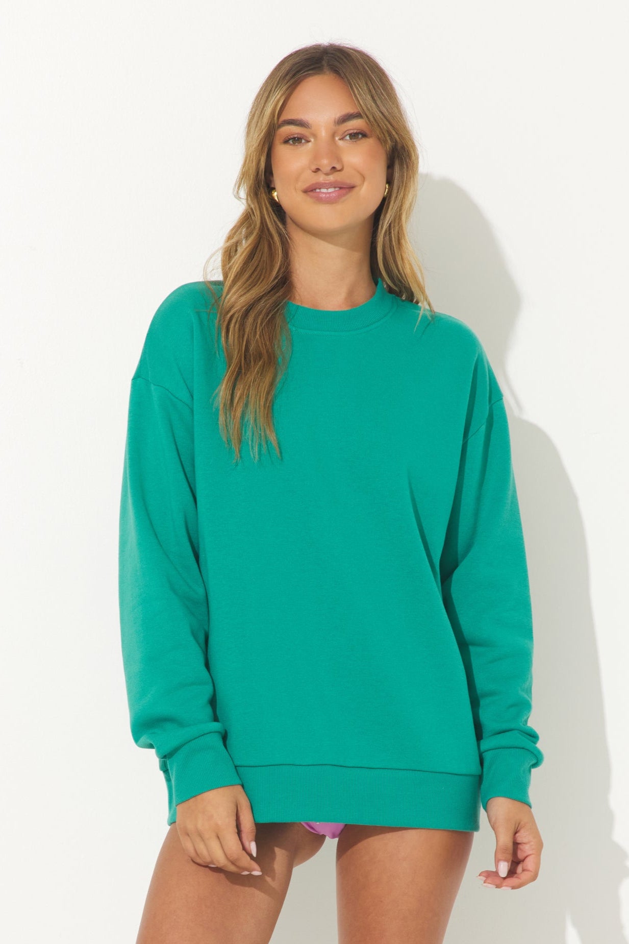 College Green Surf Wash Crewneck