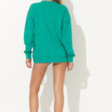 College Green Surf Wash Crewneck