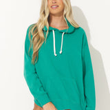 College Green Surf Wash Hoodie