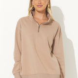 Cappuccino Surf Wash Quarter Zip