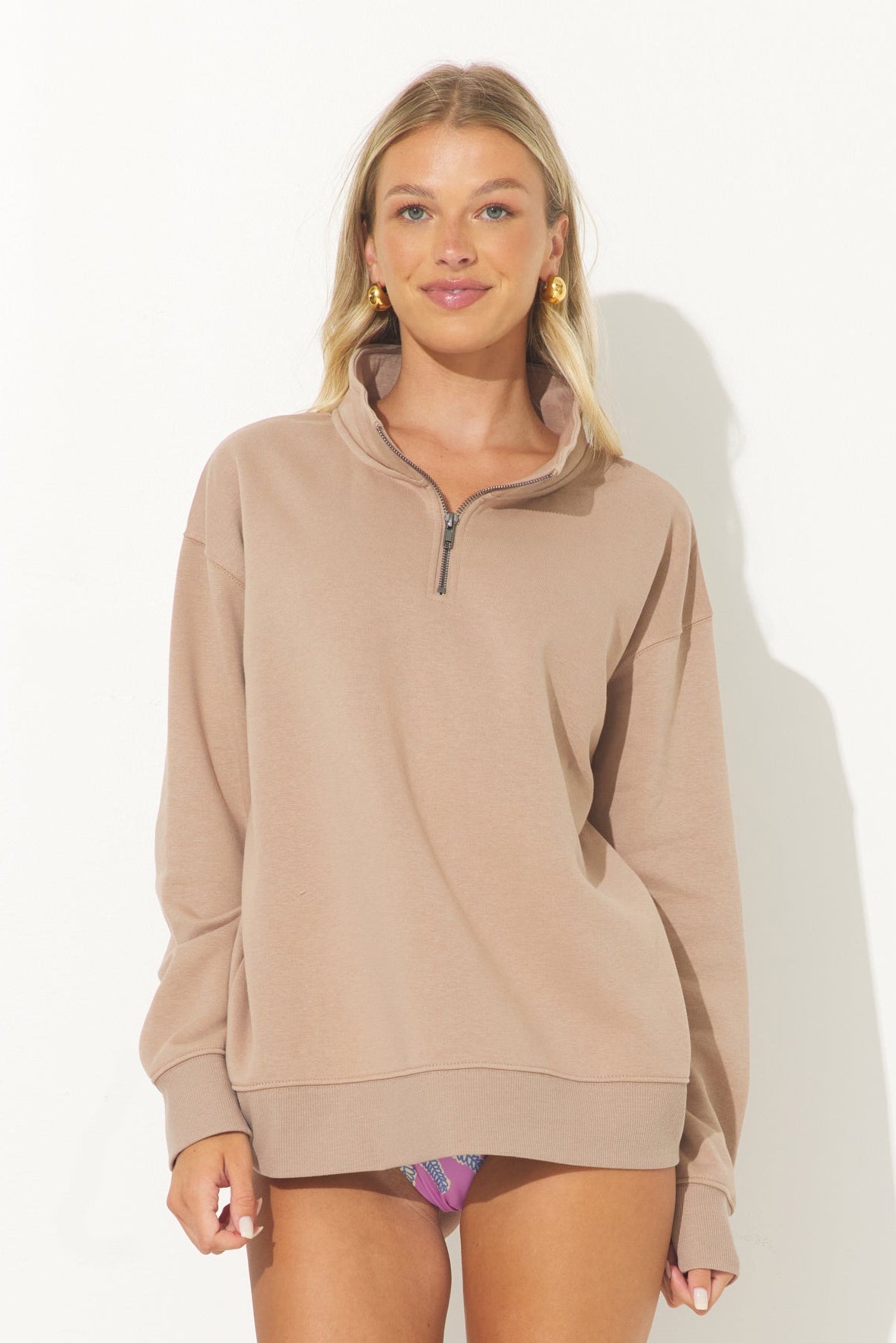 Cappuccino Surf Wash Quarter Zip