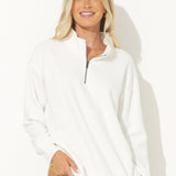 White Surf Wash Quarter Zip