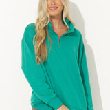 College Green Surf Wash Quarter Zip