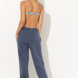 Deep Navy Burnout Fleece Jogger