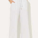 Ash Grey Ribbed Hacci Wide Leg Pants