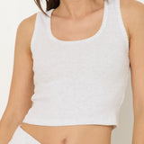 Ash Grey Rib Hacci Whip Stitch Tank