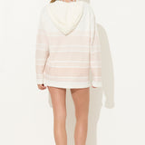 Beach Tan Stripe Printed Texture Ombre Baja Hoodie