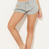 Heather Grey w/ Sunset Stripes Heather Fleece Stripe Shorts