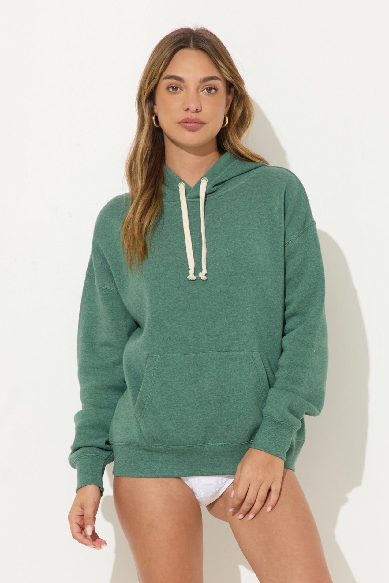 Hunter Green Heather Fleece Pullover Hoodie