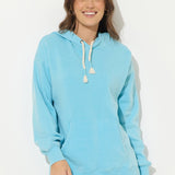 Burnout Fleece Hooded Sweatshirt - Bermuda Blue