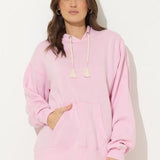 Burnout Fleece Hooded Sweatshirt - Palm Pink