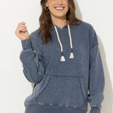 Burnout Fleece Hooded Sweatshirt - Deep Navy