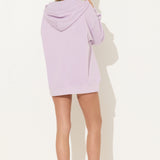 Lavender Garment Dye Fleece Oversized Zip