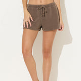 Brown Dye Fleece Shorts