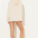 Cream Garment Dye Pullover Hoodie