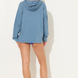 Blue Jean Garment Dye Pullover Hoodie