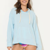 Tropical Blue Garment Dye Pullover Hoodie