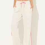 Heather Grey/Pink Coral Color Block Cloud Fleece Pant