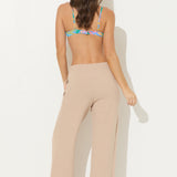 Warm Sand Texture Rib Cord Pants