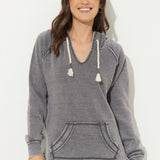 Burnout Fleece Hooded Sweatshirt - Steel Grey