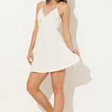 White Rib Knit Dress
