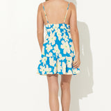 Jumbo Blue Daisy V-Neck Dress