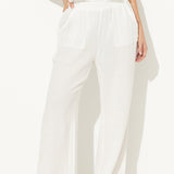 White Gauze w/ Crochet Pants