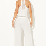 White Gauze w/ Crochet Pants