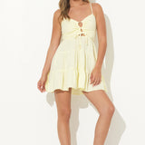 Lemonade Gauze Tie Front Dress