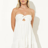 White Strapless Mini Dress
