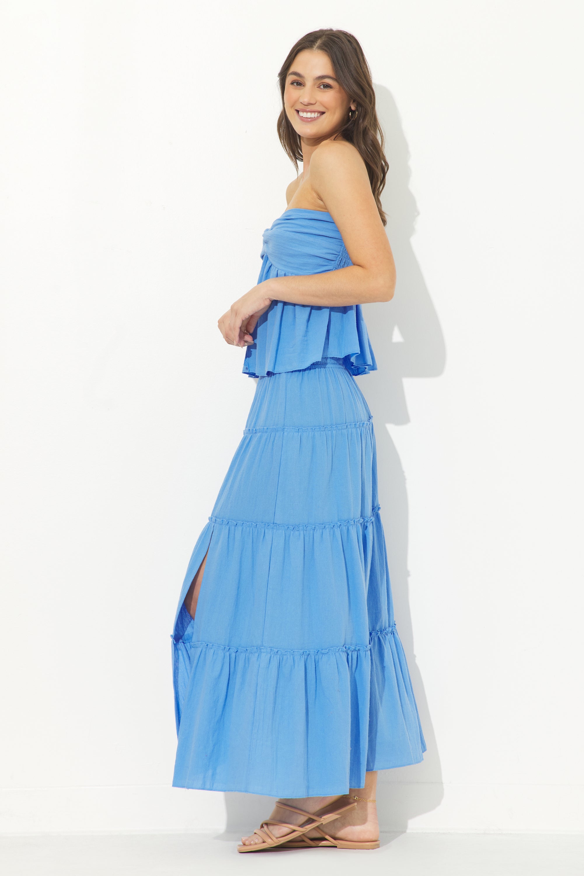 Clear Blue Maxi Skirt