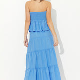 Clear Blue Twist Front Tube Top