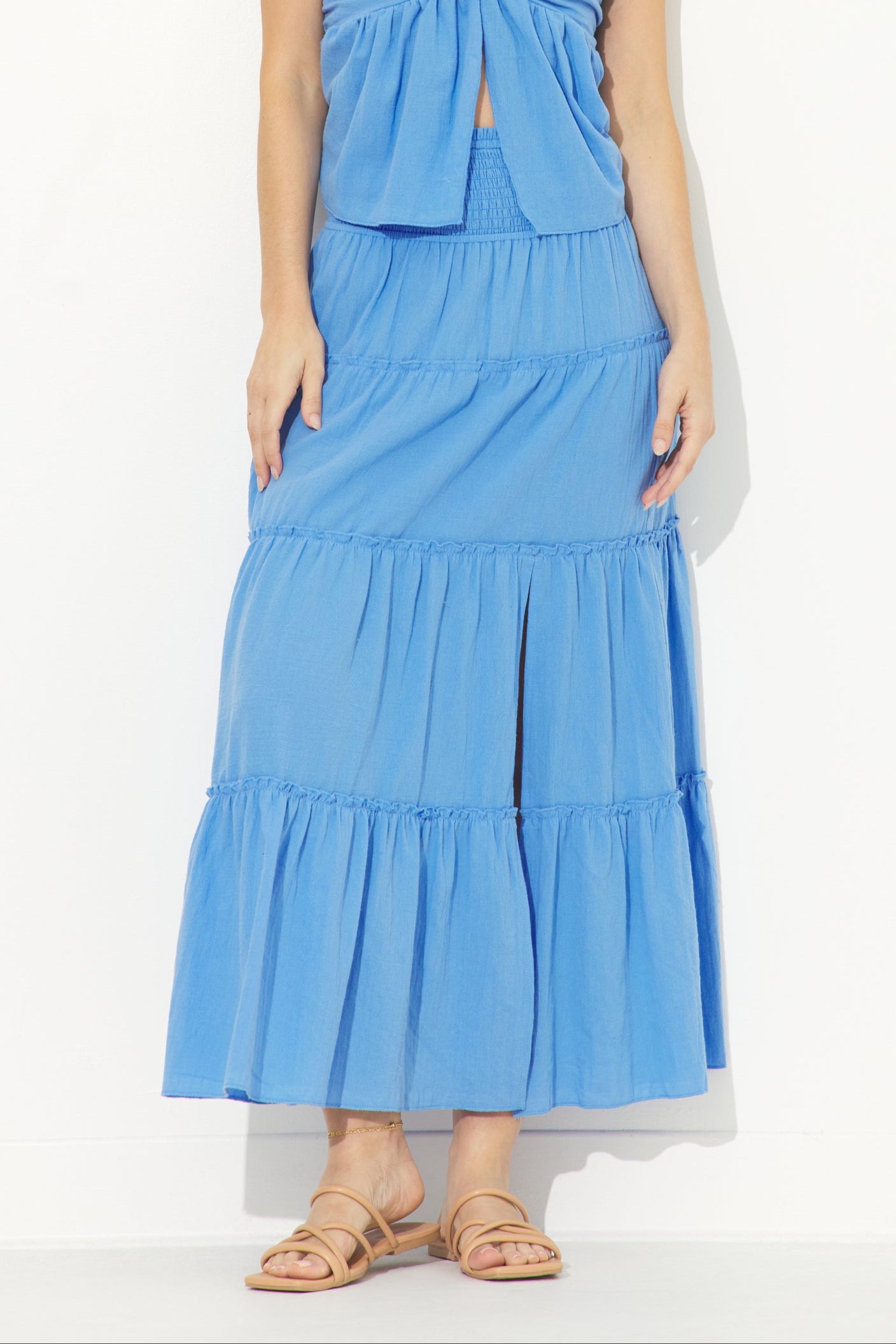 Clear Blue Maxi Skirt
