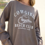 "Cowgirls Beach Club" Garment Dye Crewneck