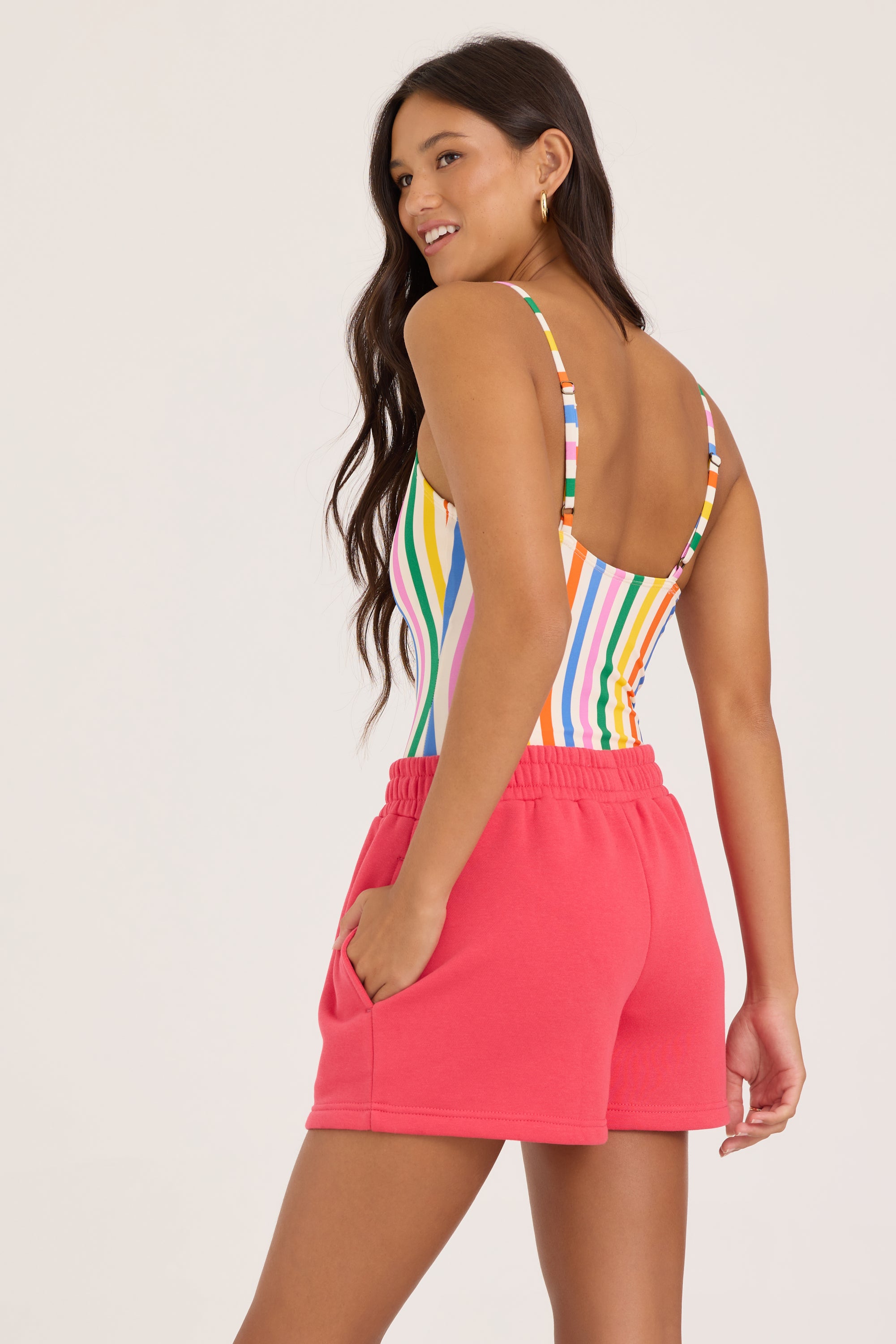 Essential Fleece Shorts - Cherry