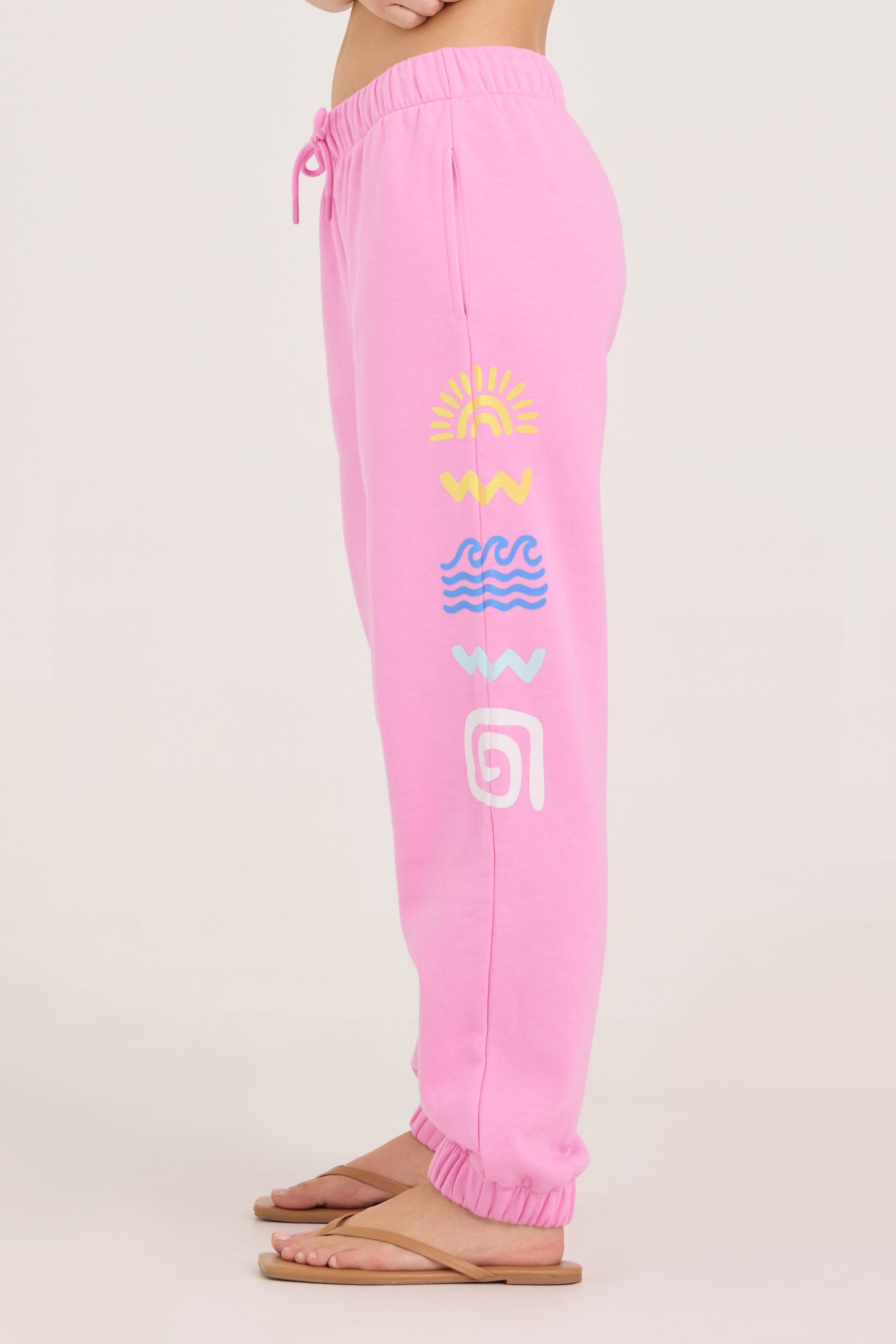 Icon Graphic Surf Wash Jogger - Sunset Pink
